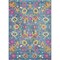 Homeroots 5 x 7 ft. Denim Blue Florals Distressed Area Rug 385176 - alternate 1